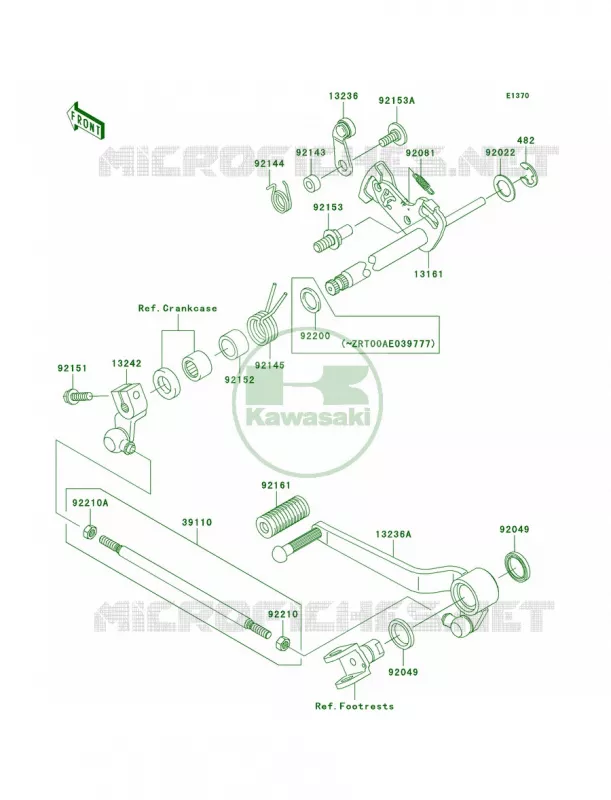 Gear Change Mechanism Kawasaki MOTOS 1000 2008 Z1000   ZR1000B8F