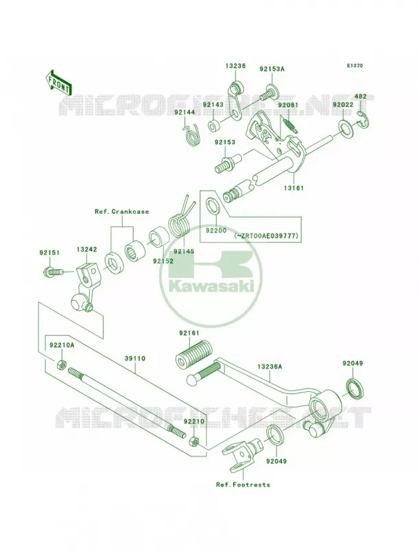 Gear Change Mechanism Kawasaki MOTOS 1000 2008 Z1000   ZR1000B8F