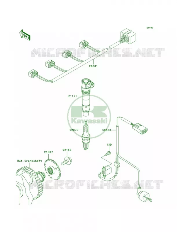 Ignition System Kawasaki MOTOS 1000 2008 Z1000   ZR1000B8F