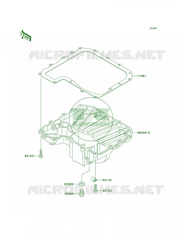 Oil Pan Kawasaki MOTOS 1000 2008 Z1000   ZR1000B8F