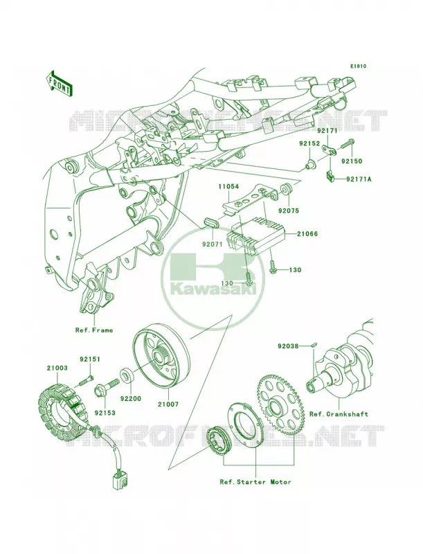 Generator Kawasaki MOTOS 750 2008 Z750   ZR750L8F