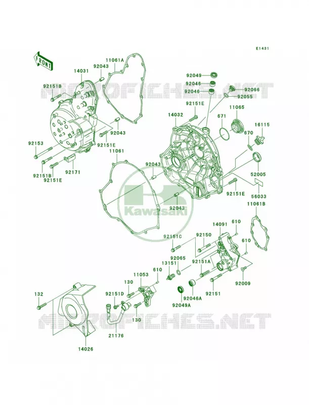 Engine Covers Kawasaki MOTOS 650 2007 ER-6n   ER650A7F