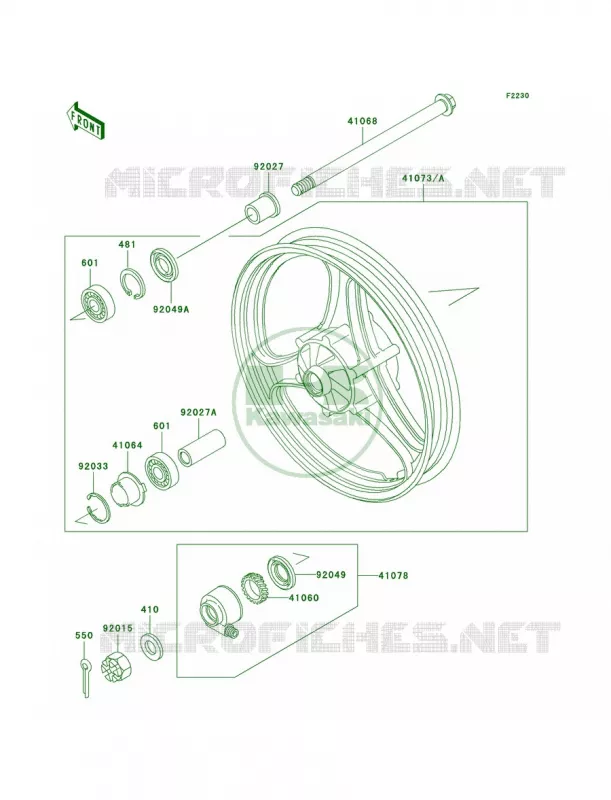 Front Wheel Kawasaki MOTOS 250 2007 Ninja 250R  EX250F7F