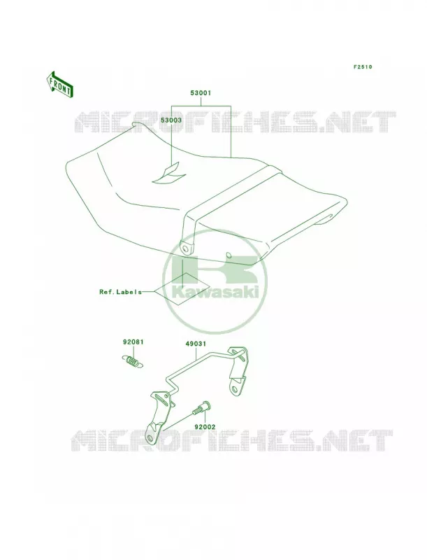 Seat Kawasaki MOTOS 250 2007 Ninja 250R  EX250F7F