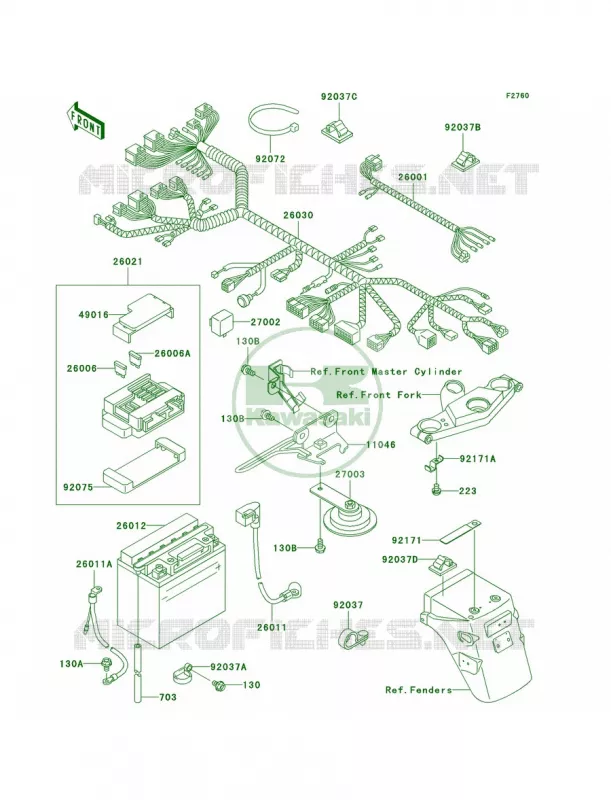 Chassis Electrical Equipment Kawasaki MOTOS 500 2007 Ninja 500R  EX500D7F