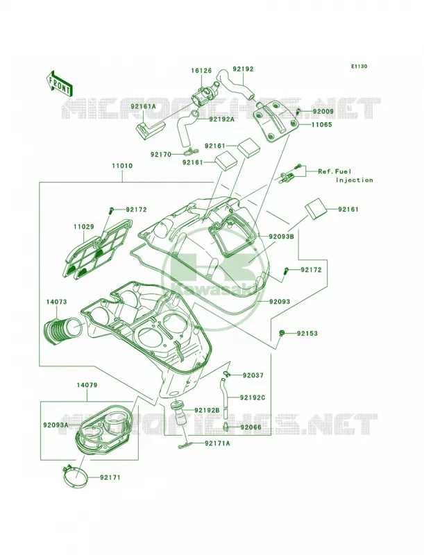 Air Cleaner Kawasaki MOTOS 650 2007 Versys   KLE650A7F