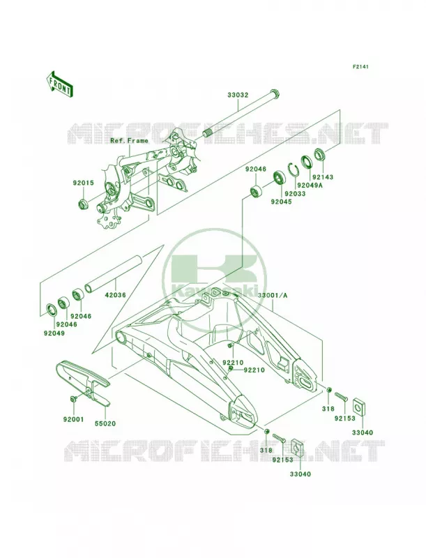 Swingarm Kawasaki MOTOS 650 2007 Versys   KLE650A7F