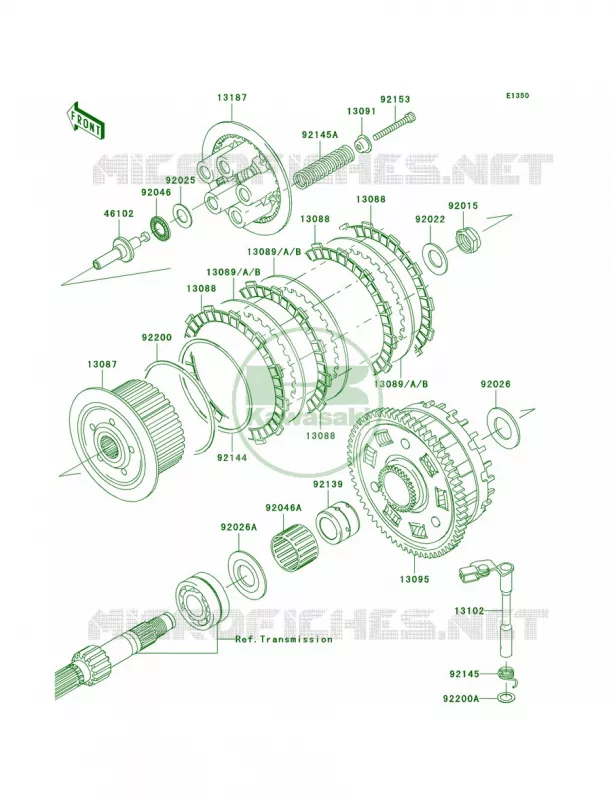 Clutch Kawasaki MOTOS 1000 2007 Z1000  ZR1000B7F