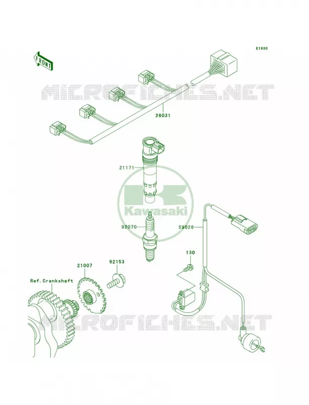 Ignition System Kawasaki MOTOS 1000 2007 Z1000  ZR1000B7F