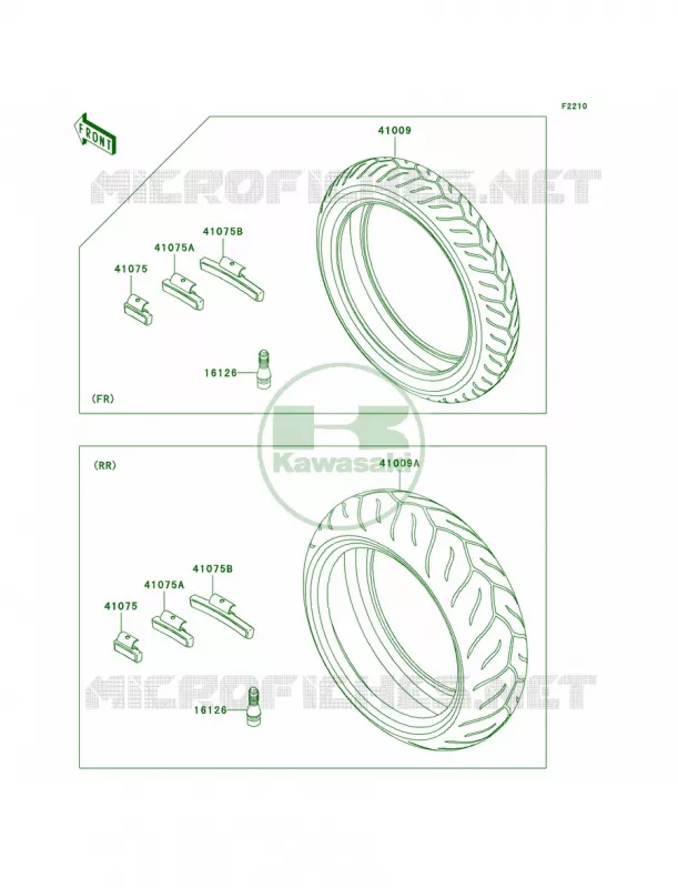 Tires Kawasaki MOTOS 1000 2007 Z1000  ZR1000B7F