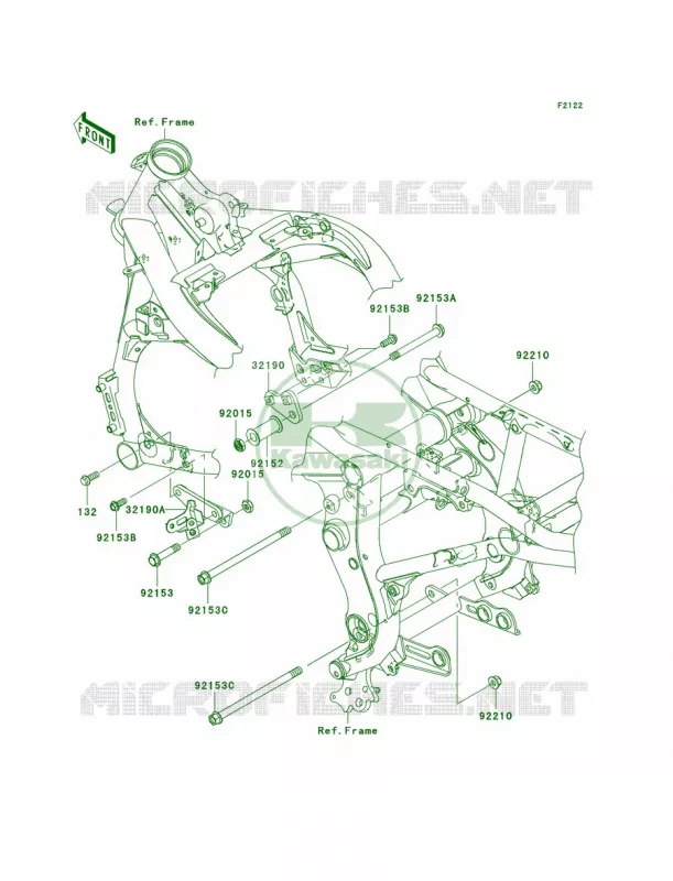 Engine Mount Kawasaki MOTOS 650 2006 ER-6n   ER650A6F