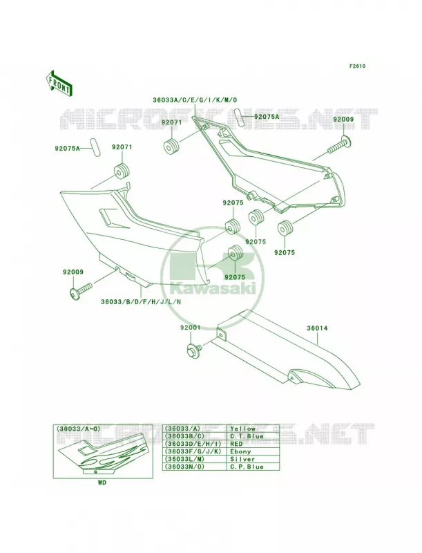 Side CoversChain Cover Kawasaki MOTOS 250 2006 Ninja 250R  EX250F6F
