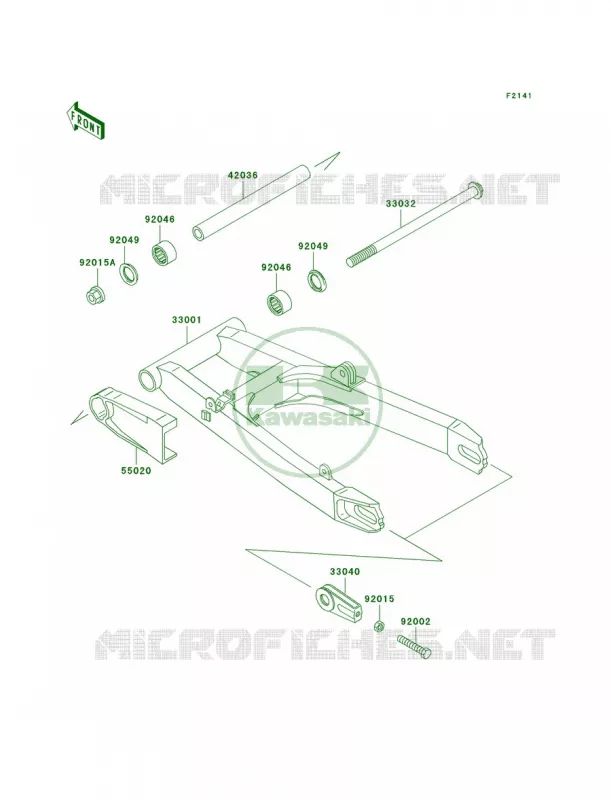Swingarm Kawasaki MOTOS 250 2006 Ninja 250R  EX250F6F