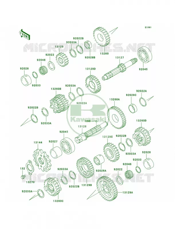 Transmission Kawasaki MOTOS 250 2006 Ninja 250R  EX250F6F