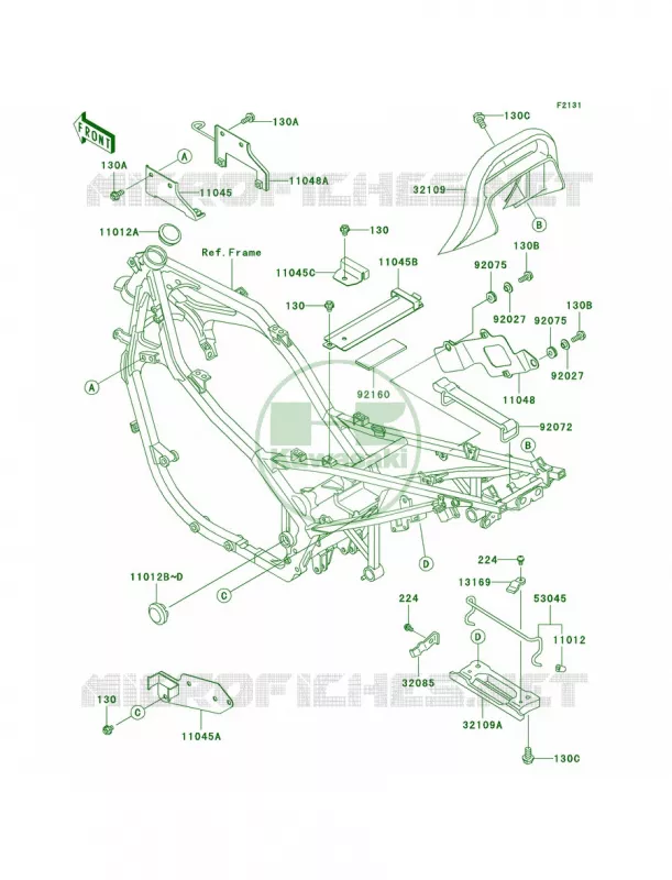 Frame Fittings Kawasaki MOTOS 500 2006 Ninja 500R  EX500D6F