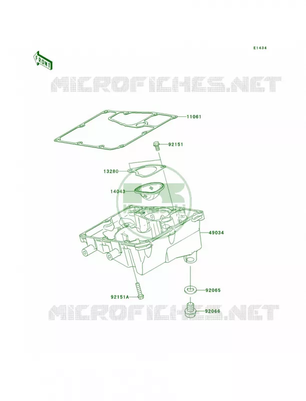 Oil Pan Kawasaki MOTOS 650 2006 Ninja 650R  EX650A6F