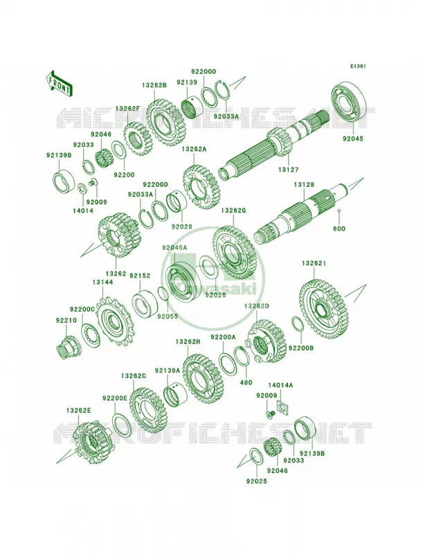 Transmission Kawasaki MOTOS 650 2006 Ninja 650R  EX650A6F