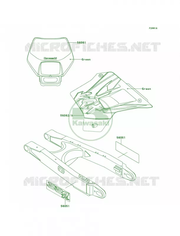DecalsKDX220-A5 Kawasaki MOTOS 220 1998 KDX220R  KDX220-A5