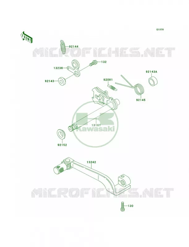 Gear Change Mechanism Kawasaki MOTOS 220 1998 KDX220R  KDX220-A5