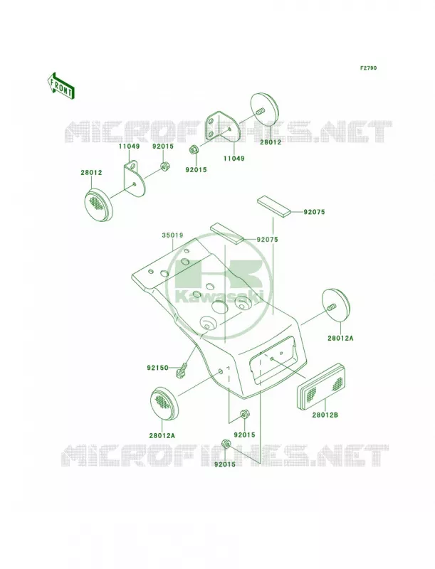 Reflectors Kawasaki MOTOS 220 1998 KDX220R  KDX220-A5