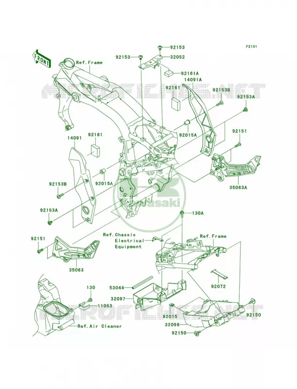 Frame Fittings Kawasaki MOTOS 1000 2006 Z1000  ZR1000A6F