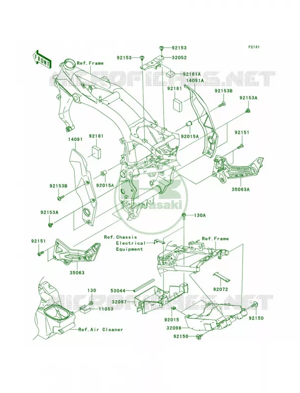 Frame Fittings Kawasaki MOTOS 1000 2006 Z1000  ZR1000A6F