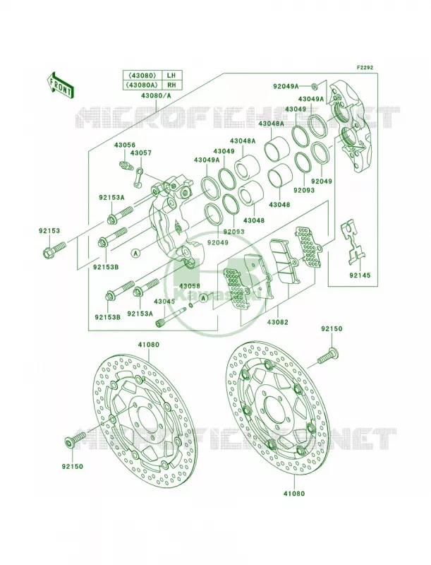 Front Brake Kawasaki MOTOS 1000 2006 Z1000  ZR1000A6F