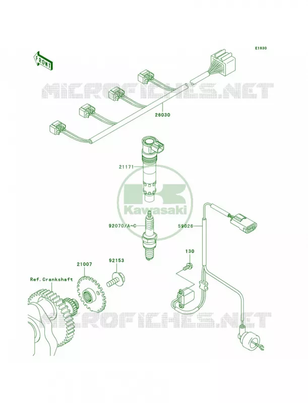 Ignition System Kawasaki MOTOS 1000 2006 Z1000  ZR1000A6F