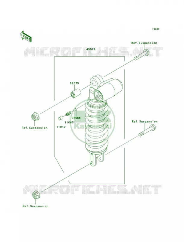 Shock Absorbers Kawasaki MOTOS 1000 2006 Z1000  ZR1000A6F
