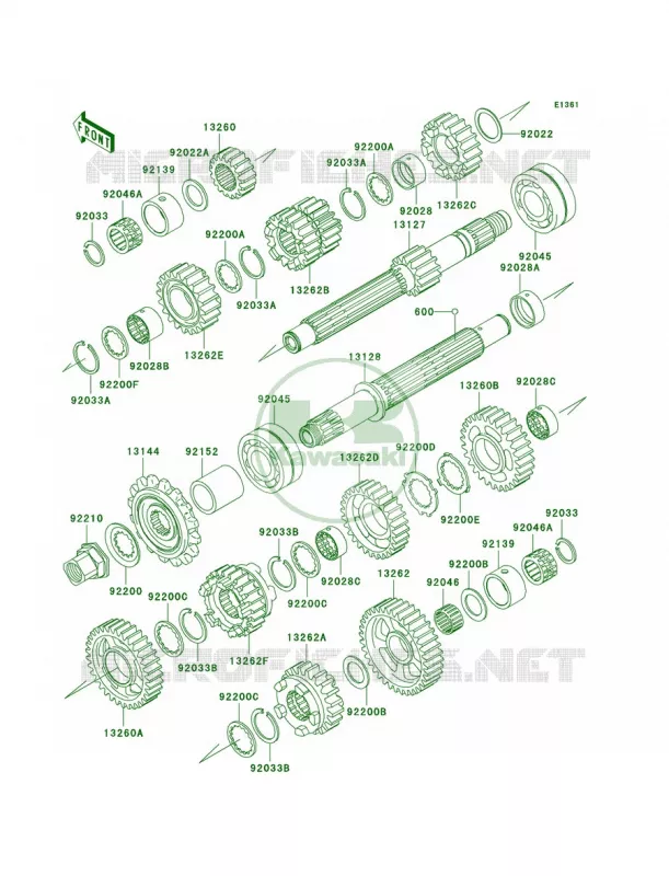 Transmission Kawasaki MOTOS 1000 2006 Z1000  ZR1000A6F