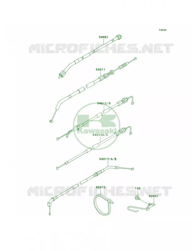 Cables Kawasaki MOTOS 250 2005 Ninja 250R  EX250-F19