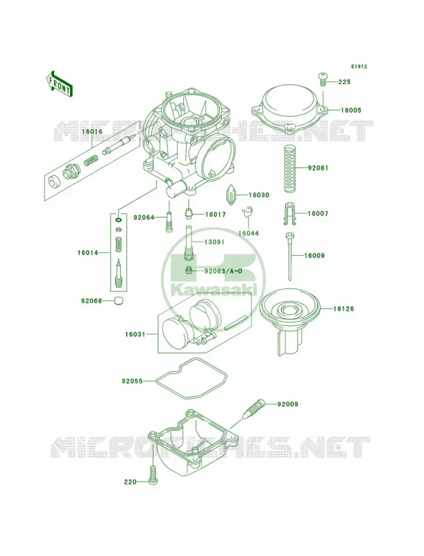 Carburetor Parts Kawasaki MOTOS 250 2005 Ninja 250R  EX250-F19