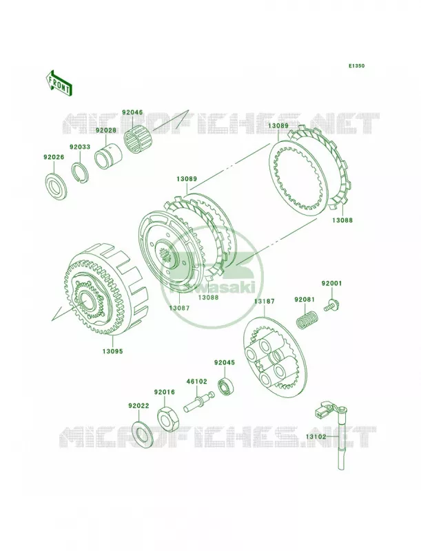 Clutch Kawasaki MOTOS 250 2005 Ninja 250R  EX250-F19