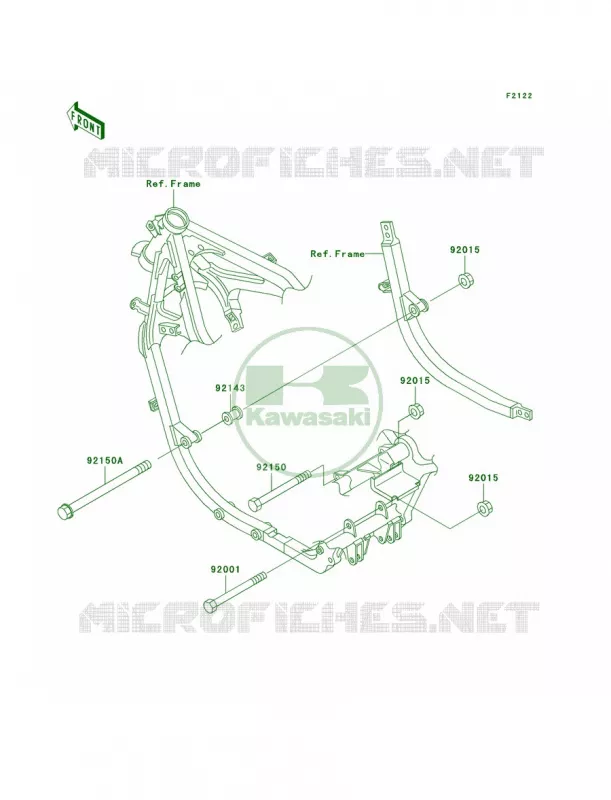 Engine Mount Kawasaki MOTOS 500 2005 Ninja 500R  EX500-D12