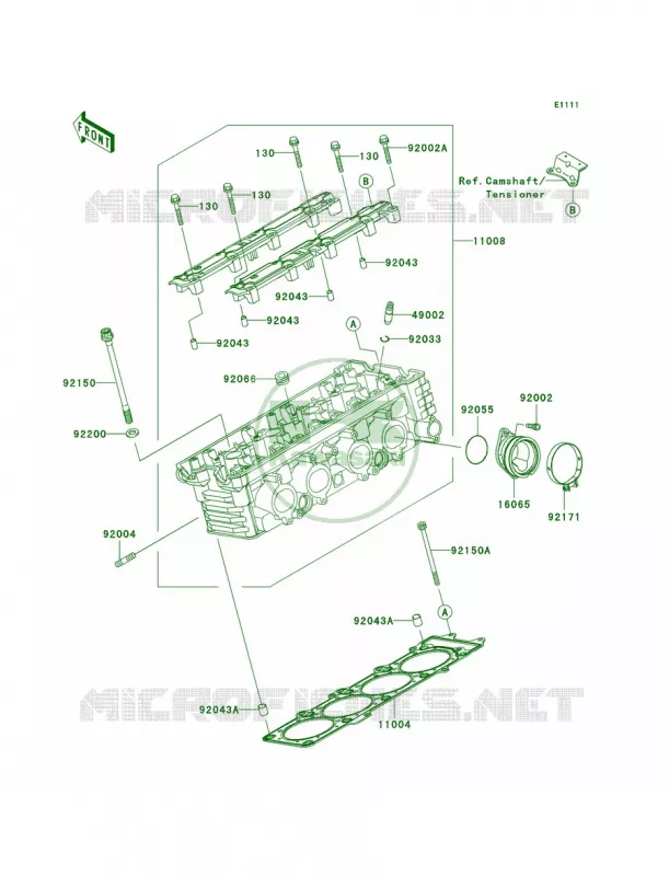 Cylinder Head Kawasaki MOTOS 1000 2005 Z1000  ZR1000-A3