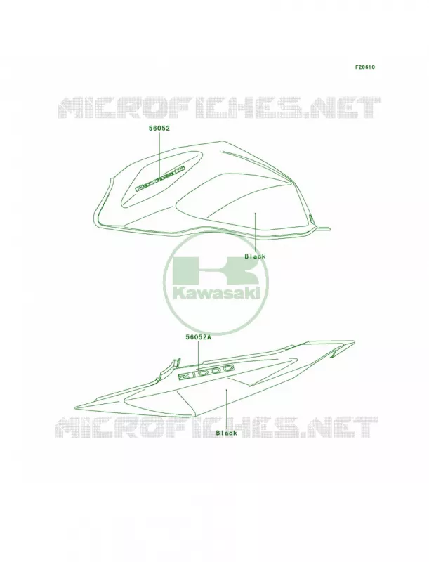DecalsBlacKA2HA3H Kawasaki MOTOS 1000 2005 Z1000   ZR1000-A3H