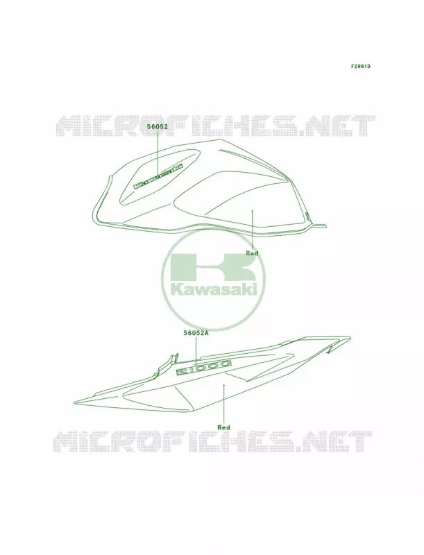 DecalsRedA2H Kawasaki MOTOS 1000 2005 Z1000   ZR1000-A3H