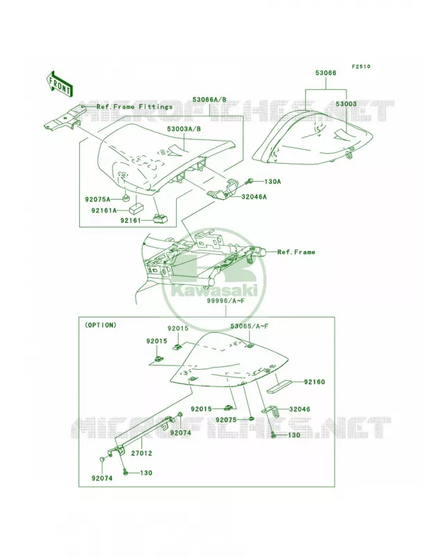Seat Kawasaki MOTOS 1000 2005 Z1000   ZR1000-A3H
