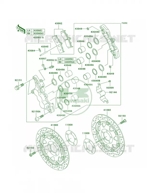 Front BrakeA4 Kawasaki MOTOS 1200 2005 ZRX1200R  ZR1200-A5