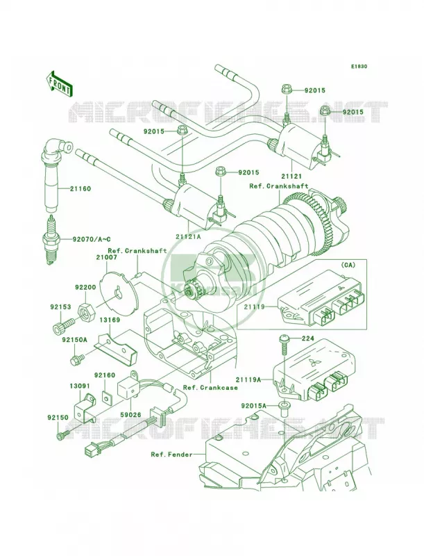 Ignition System Kawasaki MOTOS 1200 2005 ZRX1200R  ZR1200-A5