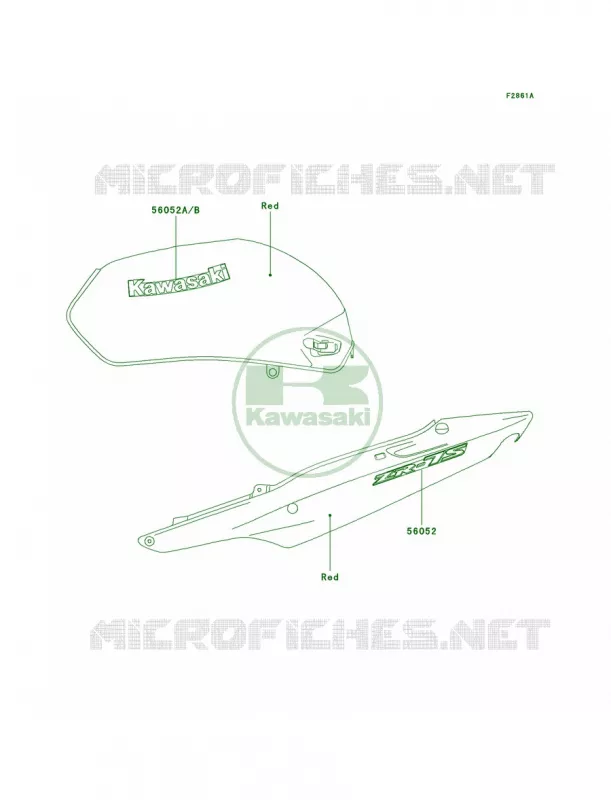 DecalsRedCNH2 Kawasaki MOTOS 750 2005 ZR-7S  ZR750-H5