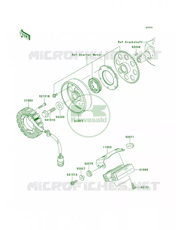 Generator Kawasaki MOTOS 750 2005 Z750S  ZR750-K1