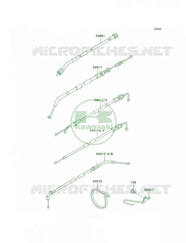 Cables Kawasaki MOTOS 250 2004 Ninja 250R  EX250-F18