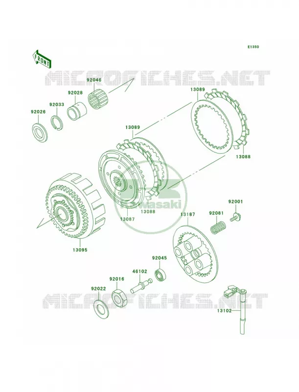 Clutch Kawasaki MOTOS 250 2004 Ninja 250R  EX250-F18