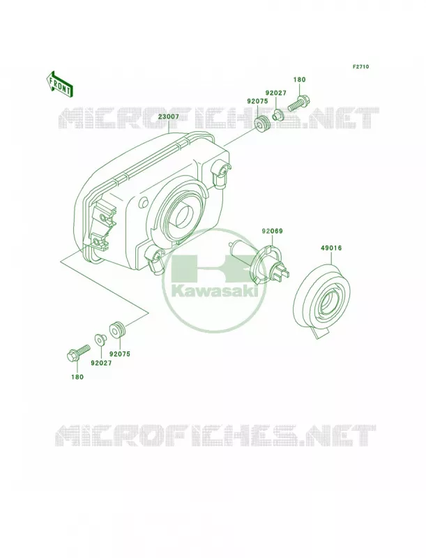 Headlights Kawasaki MOTOS 250 2004 Ninja 250R  EX250-F18
