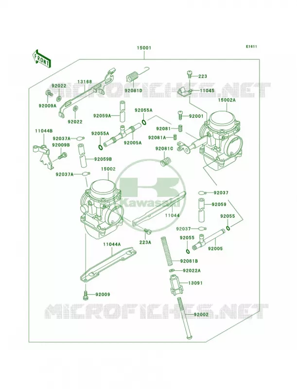 Carburetor Kawasaki MOTOS 500 2004 Ninja 500R  EX500-D11