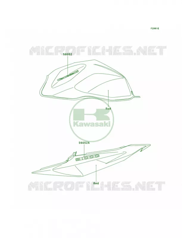 DecalsRedA2 Kawasaki MOTOS 1000 2004 Z1000  ZR1000-A2