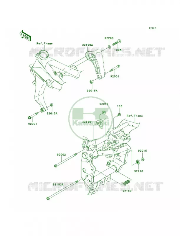Engine Mount Kawasaki MOTOS 1000 2004 Z1000  ZR1000-A2