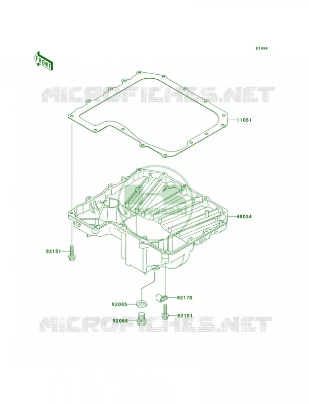 Oil Pan Kawasaki MOTOS 1000 2004 Z1000  ZR1000-A2