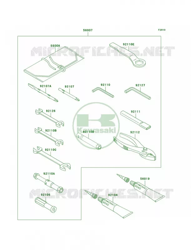 Owner's Tools Kawasaki MOTOS 1000 2004 Z1000  ZR1000-A2